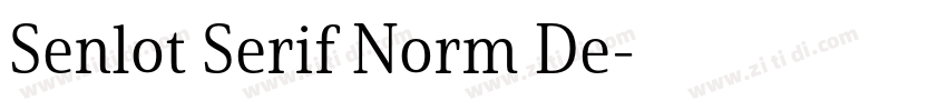 Senlot Serif Norm De字体转换